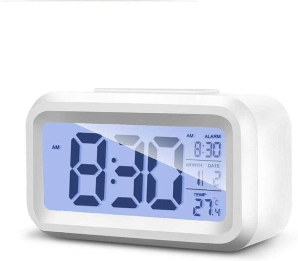 White digital rectangle clock white - Image 4