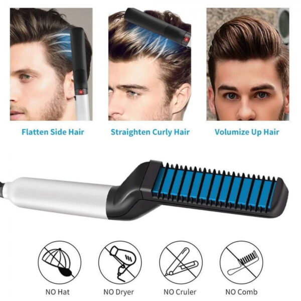 Beard Strightener Massage Hair Comb Beard Comb Multi functional Hair Straightening - Image 3