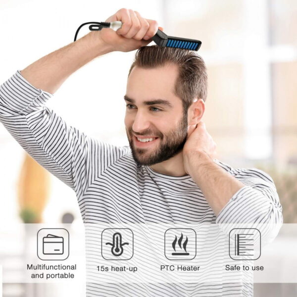 Beard Strightener Massage Hair Comb Beard Comb Multi functional Hair Straightening - Image 2
