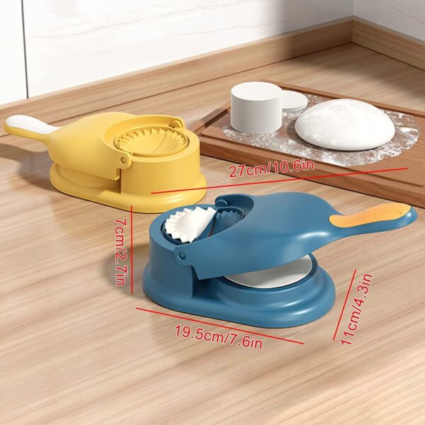 2 in 1 Momos Maker Mould with Puri Press Kit -Gujiya Momos Maker - Image 3