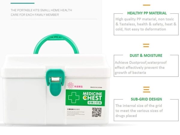 Small medical kit box First Aid Kit Plastic - Image 3