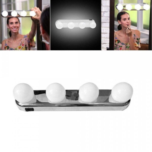 Studio Glow light Glow Make-up Vanity Mirror Light for LED 4 Bulbs Cordless - Image 2