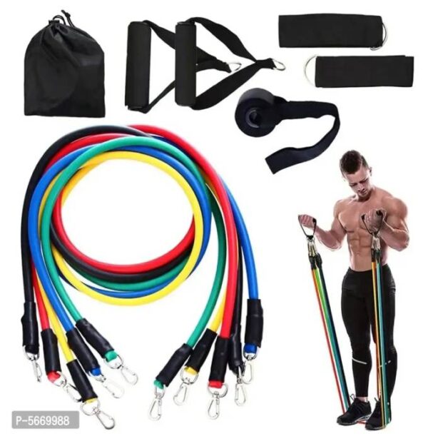 11 Pcs gym power resistance band set