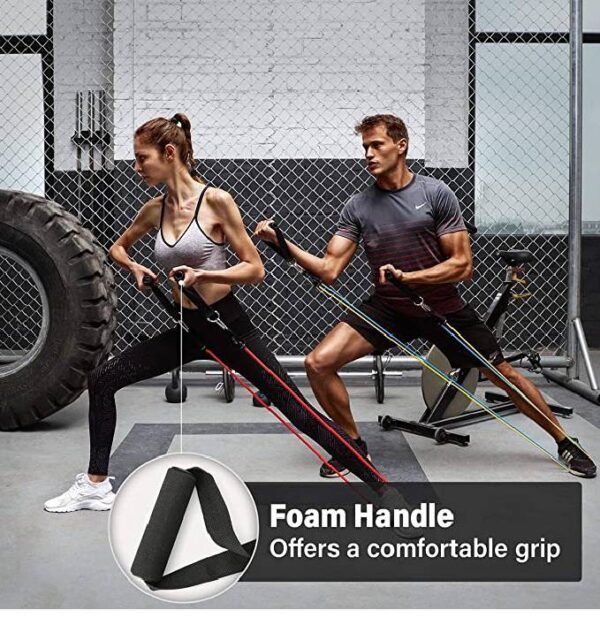 11 Pcs gym power resistance band set