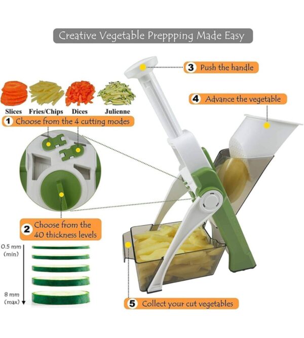 5 in 1 mandoline vegetables slicer - Image 3