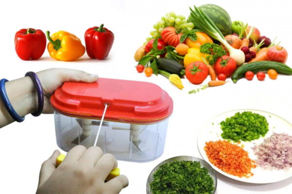 Twin Chopper : Manual Food Chopper: Compact & Powerful Hand Held Vegetable Chopper - Image 4