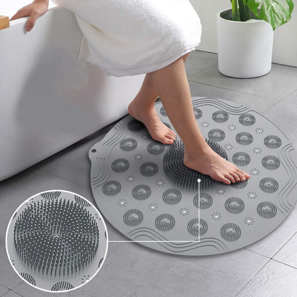 Round bathroom foot mat