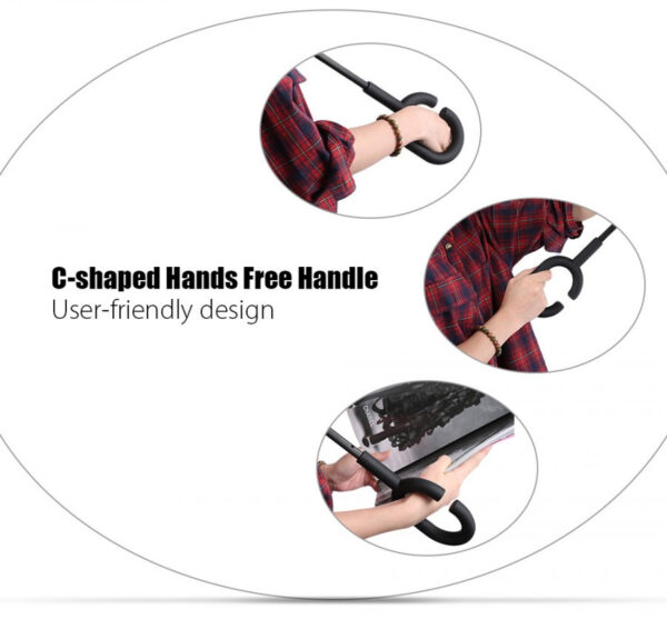 Reverse C Handle, windproof umbrella - Image 4