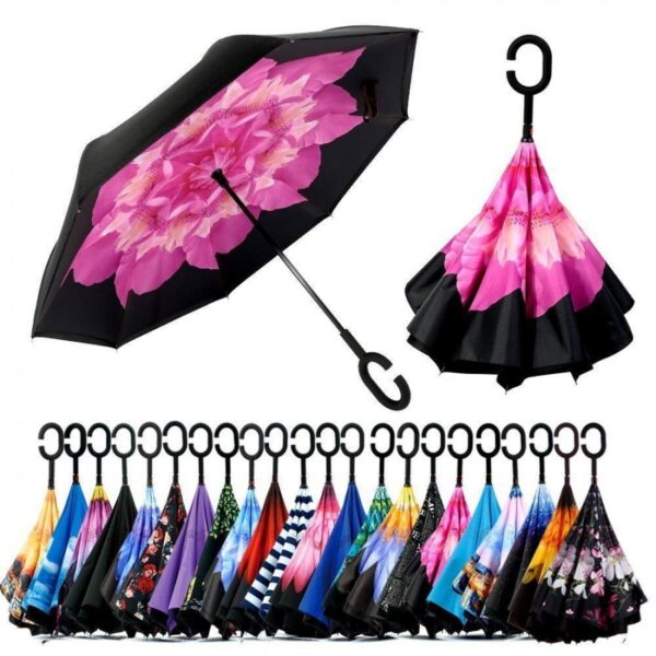 Reverse C Handle, windproof umbrella - Image 2
