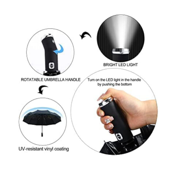 3 Fold Umbrella with LED light - Image 5