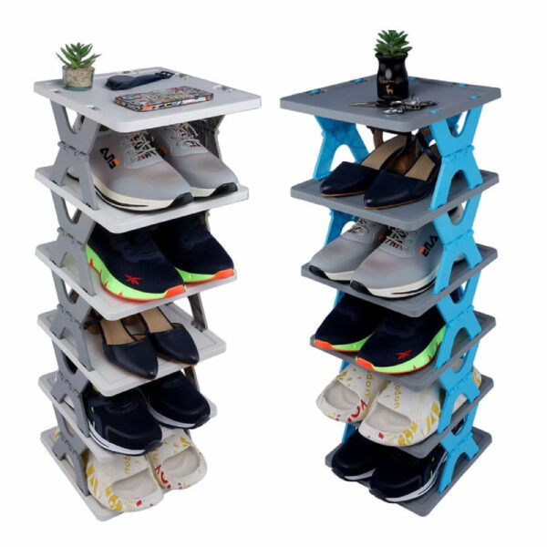 6 layer foldable shoe rack - Image 3