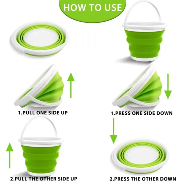 Silicone Folding Bucket (5 liter) - Image 4
