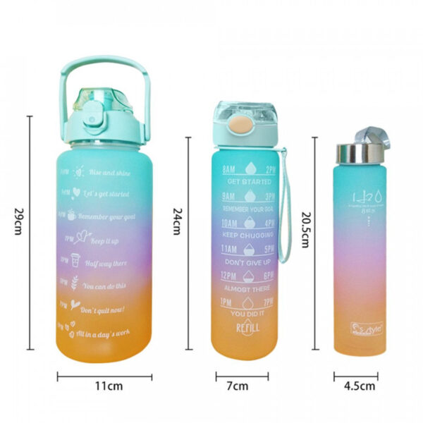 3 Pcs Set Motivational Water Bottles - Image 4