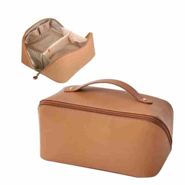leather makeup bag